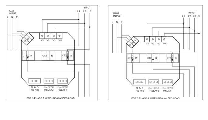 The Byram B30 wiring diagram, 3P3W, 3P4W