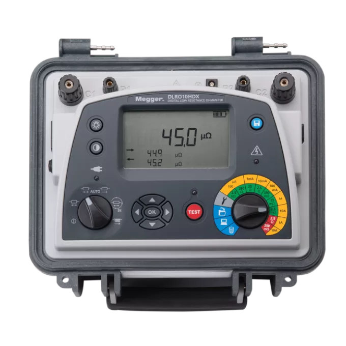 DLRO10HDX ohmmeter face, DLRO-10XHDX