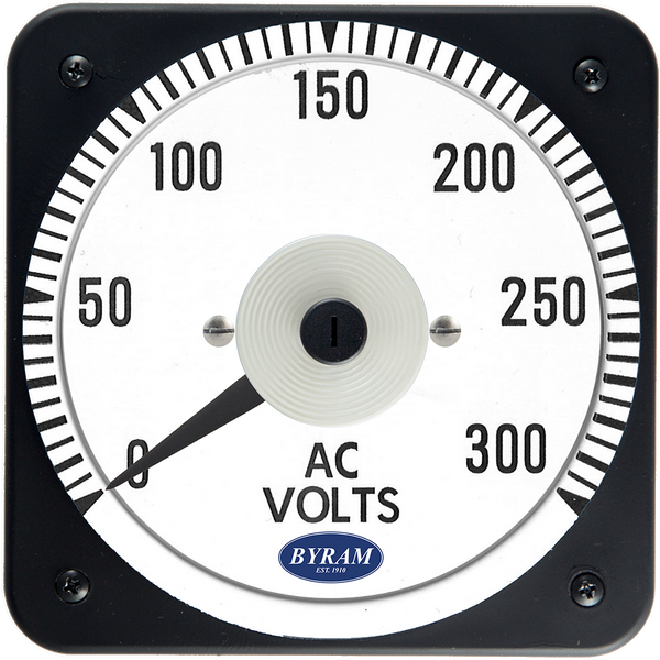 TMCS 103021PZRX Analog AC Voltmeter, 0-300 Volts, Transformer-Rated