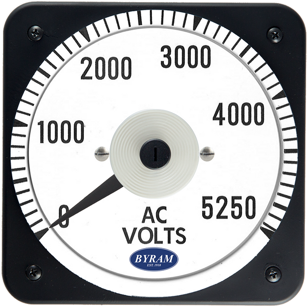 TMCS 103021PZUL Analog AC Voltmeter, 0-5250 Volts, Transformer-Rated
