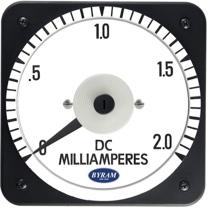 MCS 103111FGFG Analog DC Ammeter, 0-2 mA