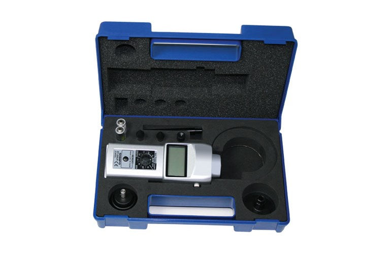 Shimpo DT-105A Digital Contact Tachometer with LCD Display and 6" Circumference Wheel