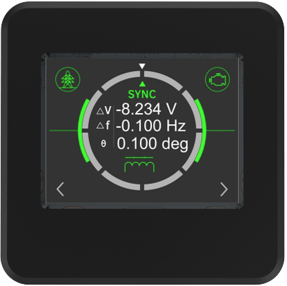 synchroscope panel meter with digital display