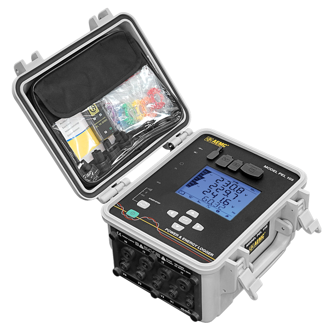 AEMC Power and Energy Logger with Sensors | Model PEL 105