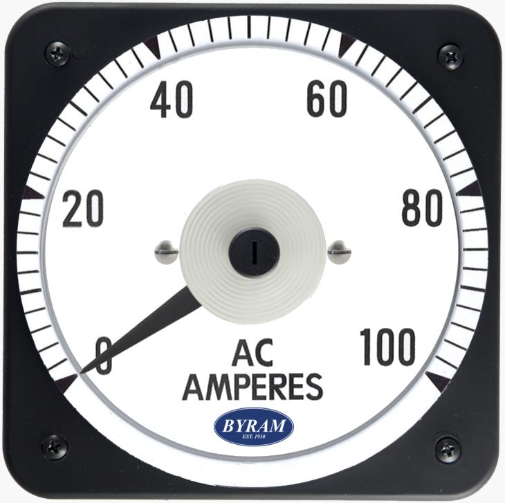 MCS 103131LSPK Analog AC Ammeter, 0-100 Amperes, Transformer-Rated