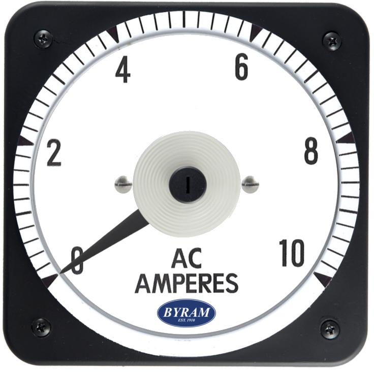 TMCS 103131LSMT Analog AC Ammeter, 0-10 Amperes, Transformer-Rated