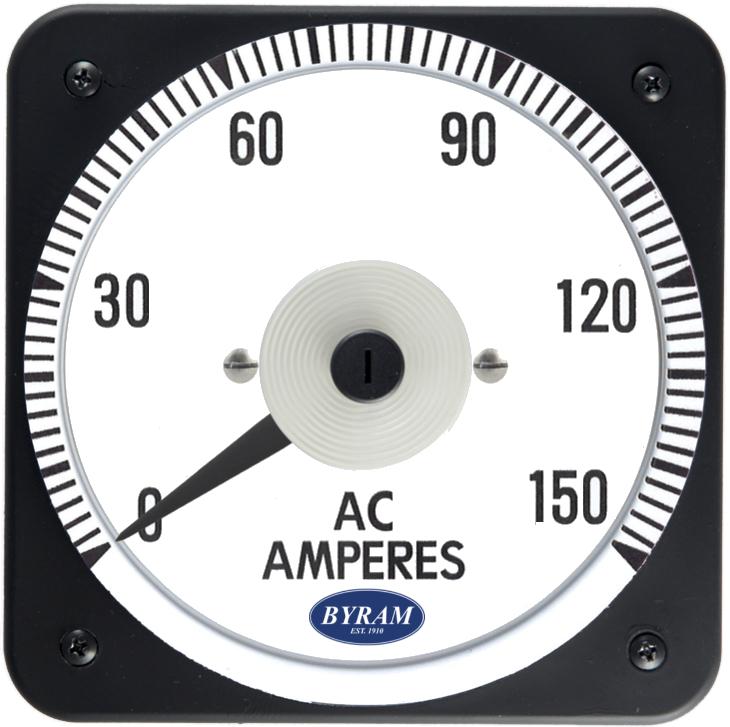 TMCS 103131LSPZ Analog AC Ammeter, 0-150 Amperes, Transformer-Rated