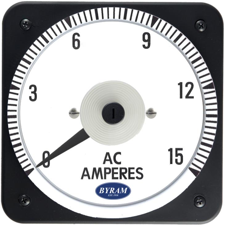 TMCS 103131NDND Analog AC Ammeter, 0-15 Amperes, Self-Contained