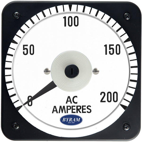 TMCS 103131LSRL Analog AC Ammeter, 0-200 Amperes, Transformer-Rated