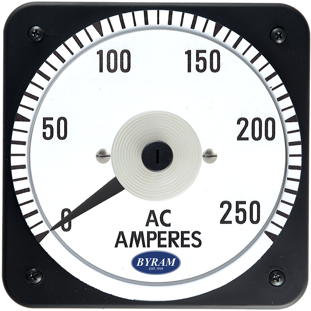 TMCS 103131LSRS Analog AC Ammeter, 0-250 Amperes, Transformer-Rated