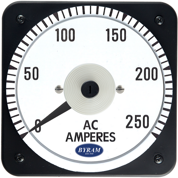 TMCS 103131LSRS Analog AC Ammeter, 0-250 Amperes, Transformer-Rated