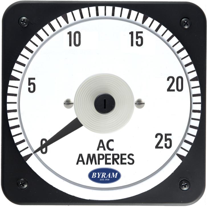 MCS 103131LSNJ Analog AC Ammeter, 0-25 Amperes, Transformer-Rated