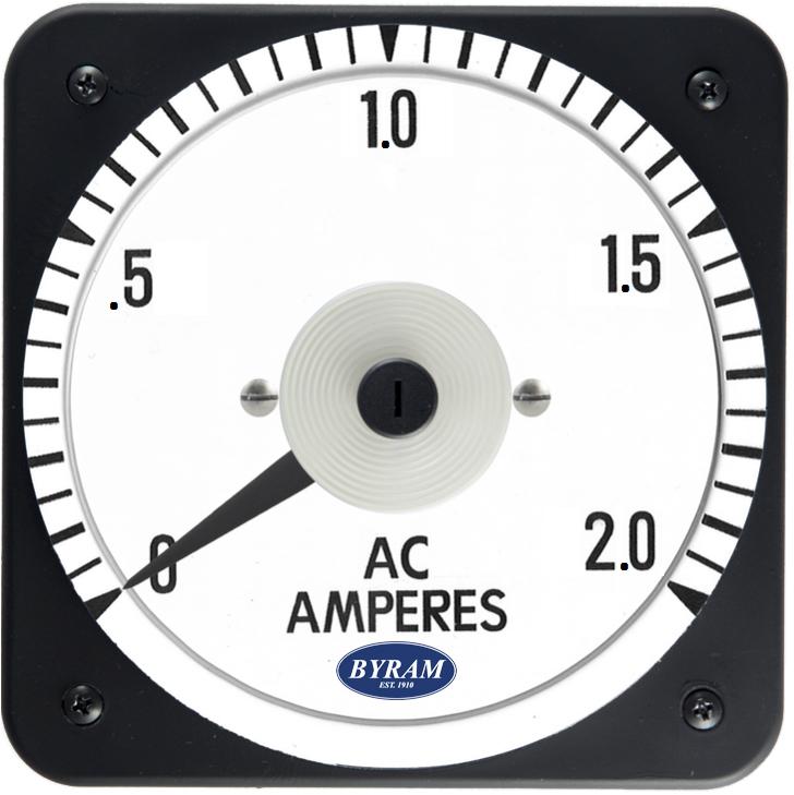 TMCS 103131LELE Analog AC Ammeter, 0-2 Amperes, Self-Contained