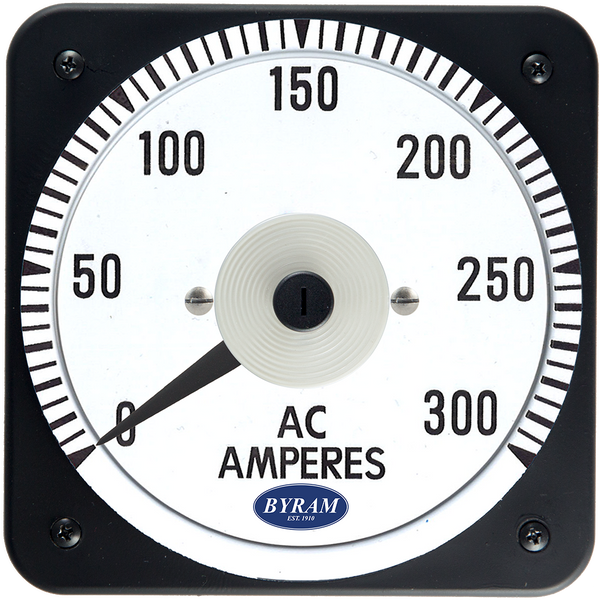 TMCS 103131LSRX Analog AC Ammeter, 0-300 Amperes, Transformer-Rated
