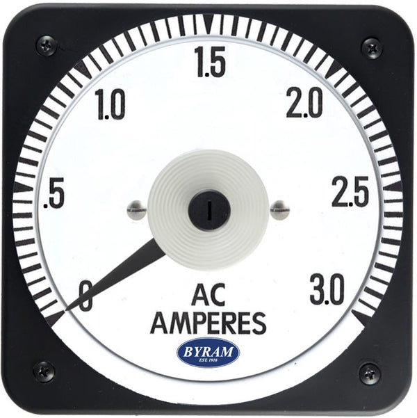 TMCS 103131LJLJ Analog AC Ammeter, 0-3 Amperes, Self-Contained
