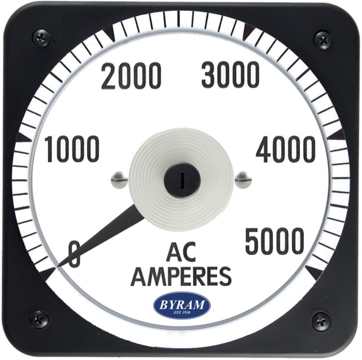 tmcs Analog AC Ammeter, 0-5000 Amperes, Transformer-Rated
