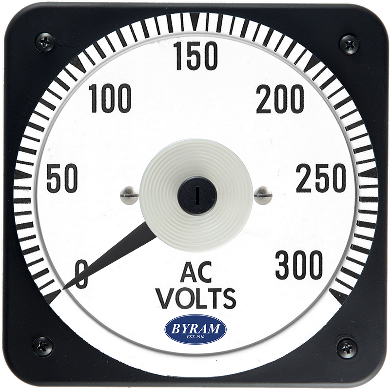 TMCS 103021PZRX Analog AC Voltmeter, 0-300 Volts, Transformer-Rated