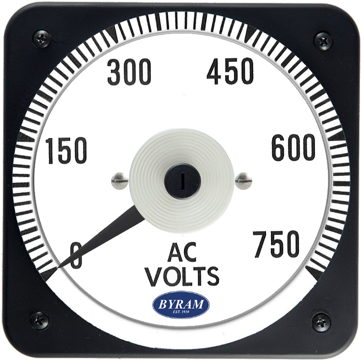 MCS 103021PZSM Analog AC Voltmeter, 0-750 Volts, Transformer-Rated