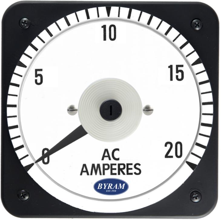tmcs Analog AC Ammeter, 0-20 Amperes, Transformer-Rated