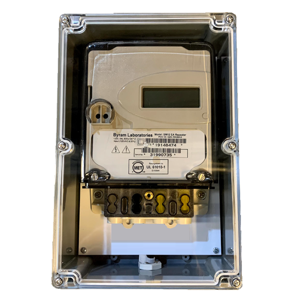 Single phase electric sub meter for exterior residential use