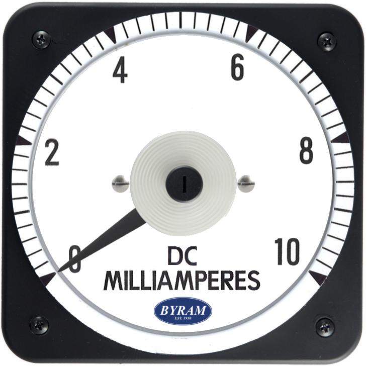 TMCS 103111GZGZ Analog DC Ammeter, 0-10 mA