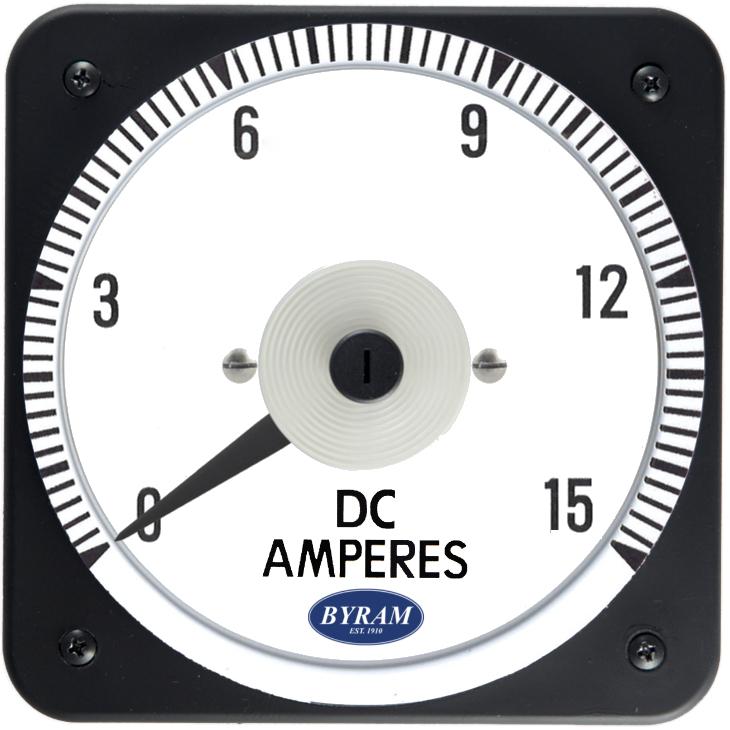 TMCS 103121CAND Analog DC Ammeter, 0-15 Amperes, ES = 50 mVDC