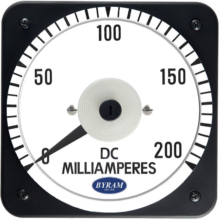 MCS 103111KAKA Analog DC Ammeter, 0-200 mA