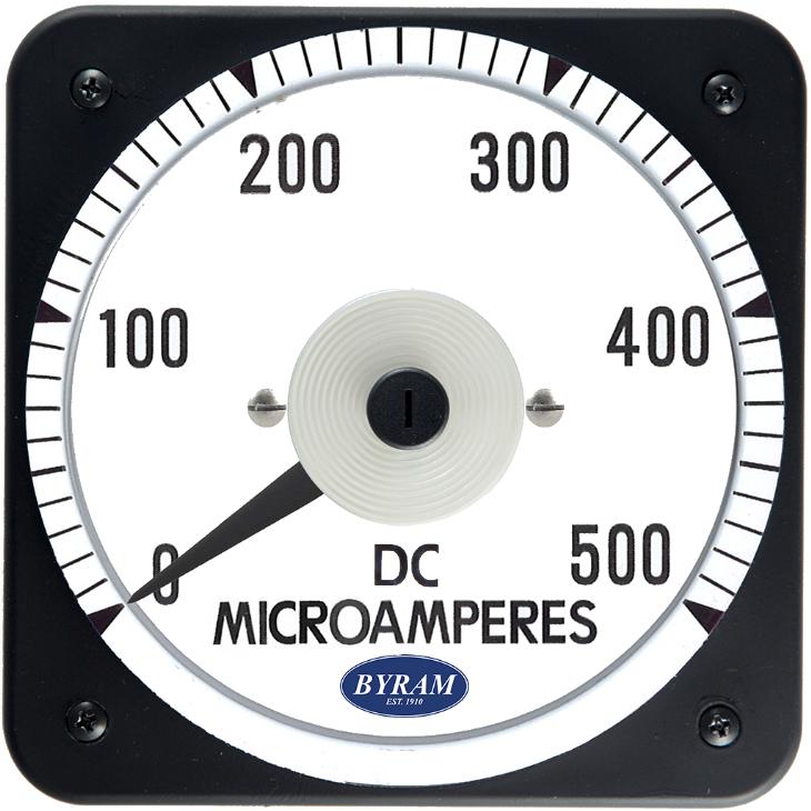 MCS 103111EMEM Analog DC Ammeter, 0-500 microamperes