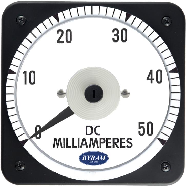 TMCS 103111HYHY Analog DC Ammeter, 0-50 mA