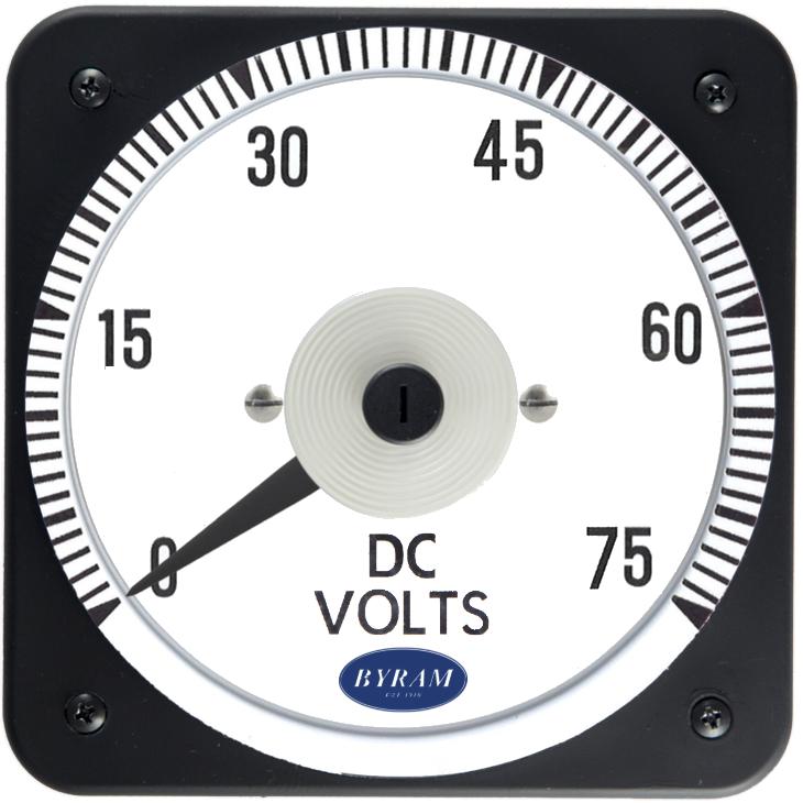 TMCS 103011PBPB Anolog DC Voltmeter, 0-75 Volts